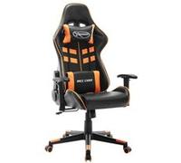 Chaise de bureau vidaxl interieur non pliable H. 123 cm en metal noir noir G