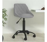 Chaise de Salle à Manger Gris Clair Velours Fauteuil Dîner Cuisine vidaXL