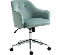 Chaise de bureau Vinsetto avec fonction bascule Chaise de bureau à domicile réglable en hauteur Chaise de bureau ergonomique pivotante à 360° Roues en velours touch-polyester Nylon vert 61 x 59 x 80,5