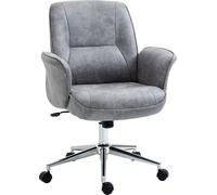 Chaise de bureau Vinsetto chaise de bureau chaise pivotante chaise de bureau à domicile avec fonction bascule réglable en hauteur ergonomique 360° roues pivotantes moderne chic microfibre mousse gris