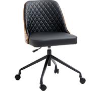 Chaise de bureau Vinsetto chaise de bureau chaise pivotante chaise de bureau à domicile réglable en hauteur ergonomique 360° roues pivotantes moussePolyuréthanenoir 48,5 x 54,5 x 81-87 cm