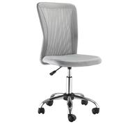 Chaise de bureau - Vinsetto - ergonomique réglable piètement chromé pivotant 360° confort - maille - gris