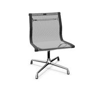 Chaise de Bureau Vitra en Aluminium EA 105, Revêtement Netweave Gris Foncé/ Chrome