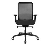 Chaise de bureau W1C Low dossier filet WxDxH 68x68x101-115cm/frame star base black