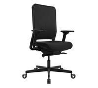 Chaise de bureau W1C Low dossier rembourrage plat WxDxH 68x68x101-115cm/frame star base black