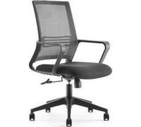 Waytex Fauteuil de Bureau avec accoudoirs Fixes, Assise matelassée et Soutien Lombaire