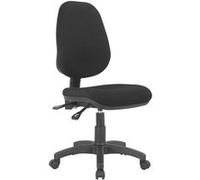 Chaise de bureau Waytex LUPI Assise et dossier en tissu matelassés hauteur réglable et dossier basculant Noir G