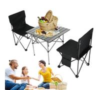 Chaise De Camping avec Table - Set Chaise et Table Repliables de Camping | Matériel De Campement Oxford Pliable Imperméable pour Randonnée, Pique-Nique Et Pêche