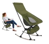 Chaise de Camping Bascule, Pliante Portable,Chaise portative en Tissu Oxford Pause déjeuner extérieure Dossier Haut, Maille respir