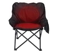 Chaise de camping chauffante USB - Chaise pliante portable avec porte-gobelet pour activités de plein air, pêche, pique-nique et voyage - Solution d'assise confortable et chaude