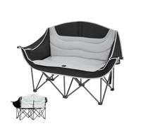 Chaise De Camping Double Pour Adultes - Chaise Pliante Double, Fournitures D'alpinisme Pliantes Robustes, Chaises De Camping Surdimensionnées | Pour Pique-nique, Feu De Camp, Parc Du Lac, Cour,