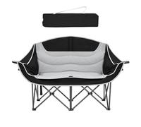Chaise de camping double siège pliante robuste portable outils d'extérieur | Canapé de camping portable pour concert, pique-nique, stade, spectateur, baseball, lac, parc, arrière-cour
