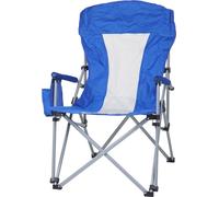 Mendler Chaise de Camping HWC-L50, Chaise Pliante Chaise de pêcheur Chaise de régie, Lavable Housse de Protection Acier Tissu/Textile - Bleu