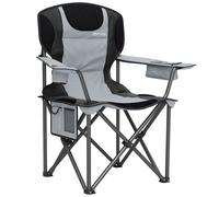 Chaise de camping - Outsunny - pliante - accoudoirs réglables, porte-gobelets, poches latérales et sac de refroidissement - noir