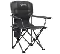 Chaise de camping - Outsunny - portable et pliante - poches latérales, porte-gobelets et sac de transport - noir