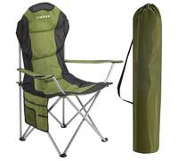 Chaise de camping pliable, siège de plage, de pêche portable avec sac de transport - Vert - Linxor