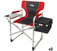Chaise de camping pliante Aktive Gris Rouge 61 x 92 x 52 cm [2 Unités]