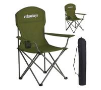 Chaise de camping pliante, chaise de pêche/plage, en lot de 2
