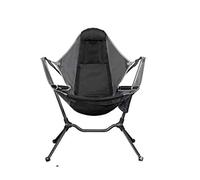 Chaise de camping pliante d'extérieur avec oreiller, chaise légère et portable pour adultes, chaise balançoire de jardin, pour plage, pêche, pique-nique, barbecue pliable et confortable (bleu)