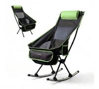 Chaise De Camping Pliante - Innovagoods - 2 En 1 Berçante/Fixe - Dossier Maille Respirante - Coussin Cervical Multicolore