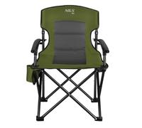 Chaise de camping pliante - NILS CAMP - NC3075 - Vert - Tissu Oxford 600D - Cadre en acier - Pieds antidérapants