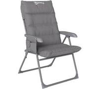 Outsunny Chaise Pliante Camping, Chaise de pêche avec siège rembourré, Dossier Haut réglable et Poches latérales, Fauteuil Pliant pour randonnée, pêche, Plage et Pique-Nique, Gris
