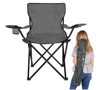 Chaise de camping pliante - SPRINGOS - Gris - Polyester 600D - Acier - 1 place