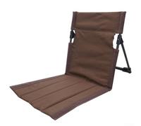 Chaise de camping portable avec dossier - Siège d'extérieur léger et pliable en tissu Oxford, cadre en alliage d'aluminium, 500 g pour randonnée, plage, voyage (marron)