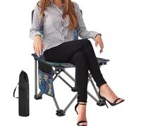 Chaise De Camping Portable - Siège Pliant Léger, Chaise De Camping En Plein Air Avec Poche Latérale, Support De 286 Livres | Randonnée Voyages Aventureux Pique-Nique Plage Hayon Posteri