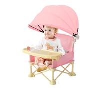 Chaise de camping pour bébé avec plateau - Chaise pliable avec chaise d'échec - Siège portable pour enfant avec lever du soleil - Pour la maison, l'extérieur, les voyages, le camping, la plage, les