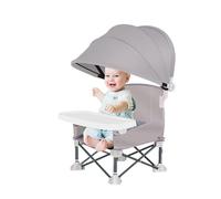Chaise De Camping Pour Bébé, Siège D'appoint Pliant Pour Bébé Avec Auvent Et Plateau Amovible, Chaise Baby Pliante, Rehausseur Enfant Pour Baby Pliable, Siège Haute,38x31x37cm