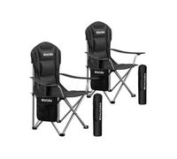 Chaise de camping - TECTAKE - Lot de 2 fauteuils MTX rembourrés pliables avec sac de transport 88,5 x 55 x 103 cm en tissu déperlant