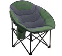 Chaise de camping, siège rembourrée - Skandika Moonchair Sirkka - Fauteuil pliable - Max. 150 kg - Sac de transport - Vert