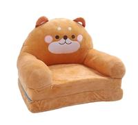 Chaise de canapé pour Enfants Mignon Dessin animé Pliant Portable Soft Confortable siège Salon pour Enfants pour école à Domicile Relate Relaxation Marron Chiot Conception de (Pliant en Deux)