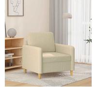 Chaise de canapé - SWEETY - Fauteuil - 1 personne - Crème 60 cm Tissu LV1136