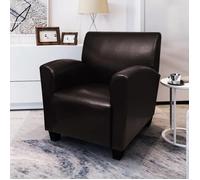 Chaise de canapé - SWEETY - Marron foncé Similicuir - L 70xP 69xH 72 cm EU2854