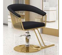 Chaise De Coiffeur Fauteuil De Salon Coiffure Hydraulique Pivotant 360° Hauteur Réglable, Siège Barbier pour Salon Professionnel, Shampoing, Beauté,Noir