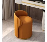 Chaise de coiffeuse avec dossier - Tabouret de coiffeuse en cuir synthétique avec cadre en bois massif haute résilience éponge confortable pour chambre à coucher et salle de maquillage
