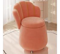 Chaise de coiffeuse élégante avec coussin, tabouret de maquillage confortable avec dossier, siège de coiffeuse élégant pour femmes (couleur : taille personnalisée: à roulettes)