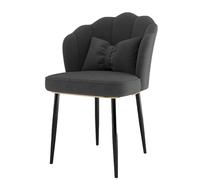 Chaise de coiffeuse élégante et moderne sans accoudoirs, dossier haut, siège rembourré, parfait pour le maquillage et la lecture pour chambre à coucher, coiffeuse, bureau à domicile et petits espaces