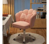 Chaise de coiffeuse en velours avec dossier fleuri et coussin à nœud, réglable en hauteur et pivotante Voilà le projet.Ce fauteuil de coiffeuse est magnifiquement moelleux et impressionne par son velo