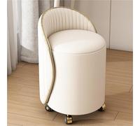 Chaise de coiffeuse ergonomique à roulettes avec rangement pour dressing, tabouret multifonctionnel, design peu encombrant pour plus de confort et de style