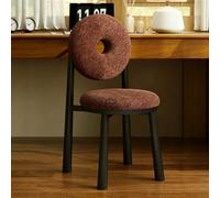 Chaise de coiffeuse minimaliste avec coussin haute résilience, chaise de salle à manger sans accoudoirs, tabouret de chambre moderne, coussin rond décoratif pour dressing, bureau à domicile