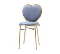 Chaise de coiffeuse moderne en métal gris, tabouret de maquillage élégant pour chambre à coucher, salle à manger et décoration d'intérieur, sièges polyvalents pour les loisirs et les négociations