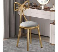 Chaise de coiffeuse moderne en velours du milieu du siècle avec dossier en nœud, chaise d'appoint rembourrée pour chambre à coucher et salon