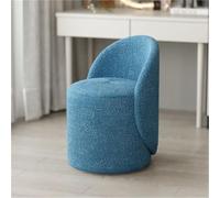 Chaise de coiffeuse ottomane moderne - Chaise de maquillage Sherpa douce rembourrée pivotante à 360° pour salon élégant et durable imitation agneau