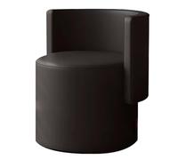 Chaise de coiffeuse pivotante à 360° en cuir synthétique avec dossier pour coiffeuse, chambre à coucher, salle de bain et entrée - Chaise de beauté confortable pour la maison et le salon
