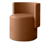 Chaise de coiffeuse pivotante à 360° en cuir synthétique avec dossier pour coiffeuse, chambre à coucher, salle de bain et entrée - Chaise de beauté confortable pour la maison et le salon