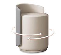 Chaise de coiffeuse pivotante à 360° - Tabouret de maquillage élégant à dossier bas pour chambre à coucher, coiffeuse et salle d'étude - Design moderne confortable pour un mouvement facile et une