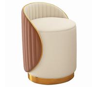 Chaise de coiffeuse pivotante élégante avec dossier rembourré en cuir - Tabouret de maquillage confortable pour chambre à coucher, salon et salon de beauté - Design moderne et ergonomique